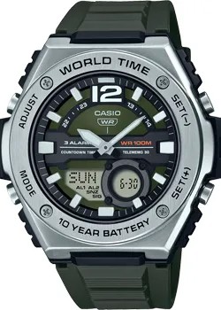 Японские наручные  мужские часы Casio MWQ-100-3A. Коллекция Ana-Digi