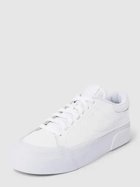Кожаные кроссовки однотонного дизайна с лейблом Nike, белый