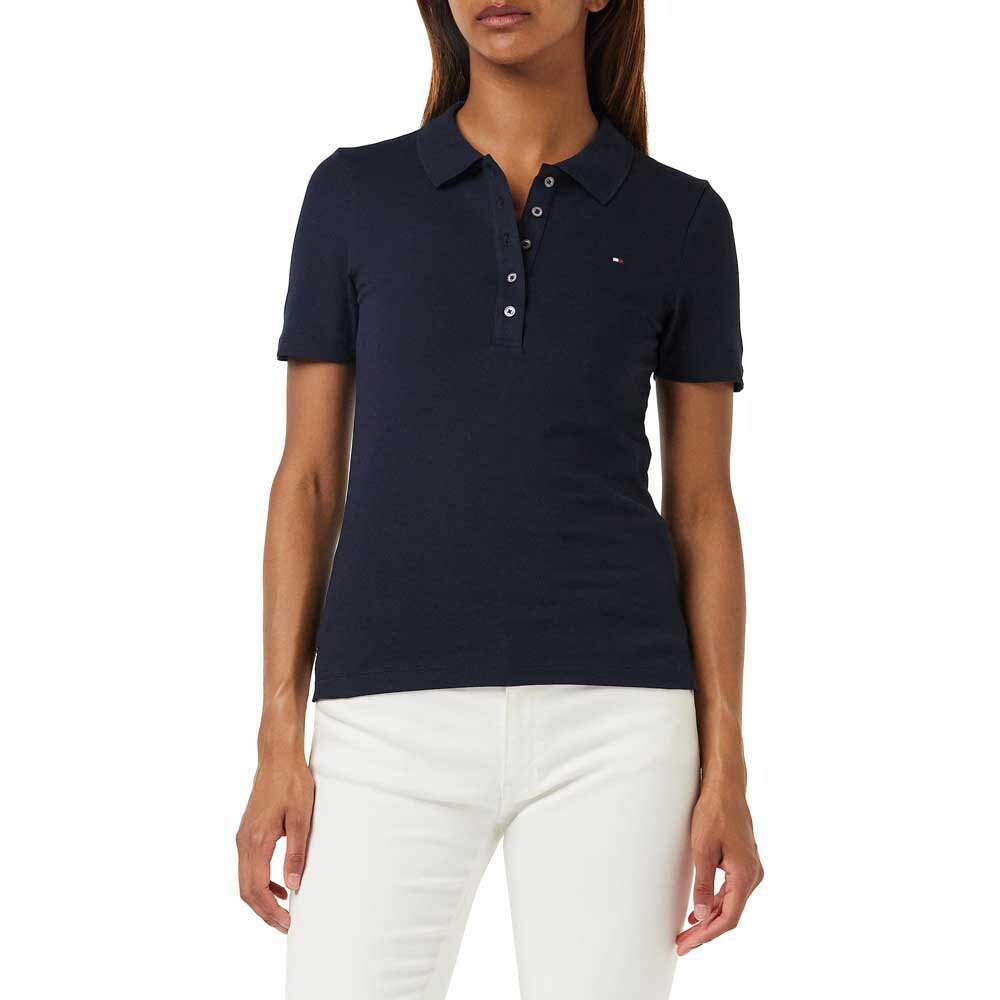 Поло Tommy Hilfiger 1985 Slim Pique, синий