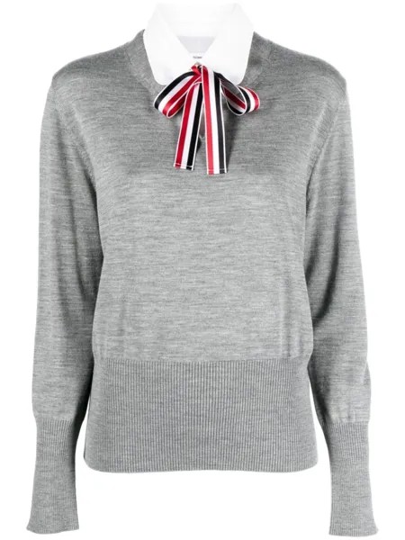 Джемпер с завязками Thom Browne, серый