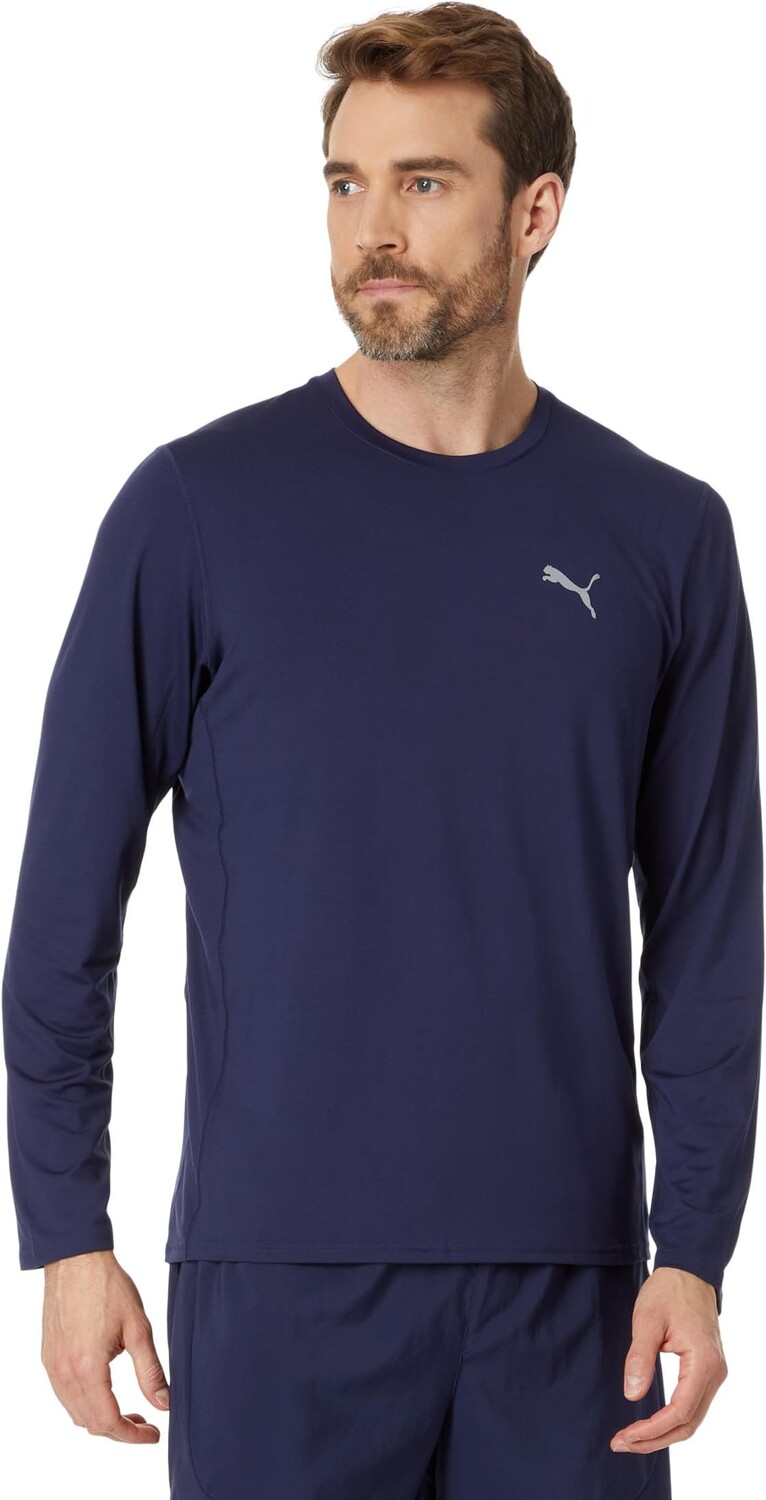 Футболка PUMA Run Cloudspun Long Sleeve Tee, цвет PUMA Navy