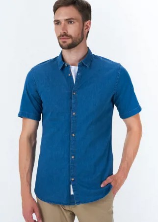 Джинсовая рубашка мужская ONLY & SONS 22019751 голубая 52 RU