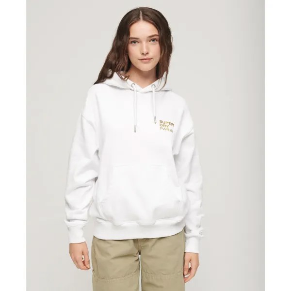 Худи Superdry Sport Luxe Loose, белый