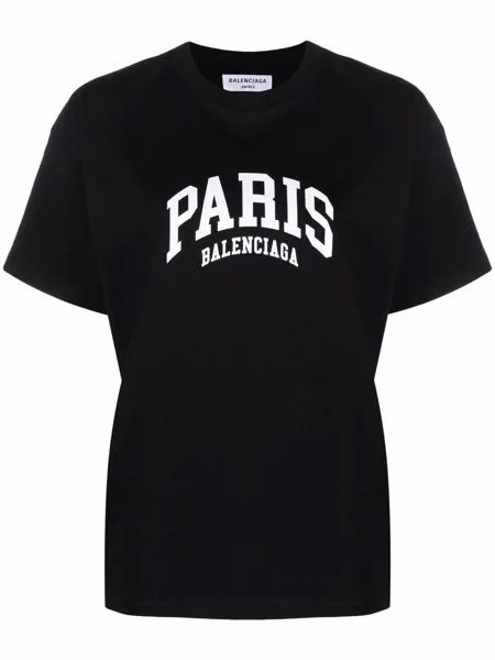 Balenciaga футболка с принтом Paris