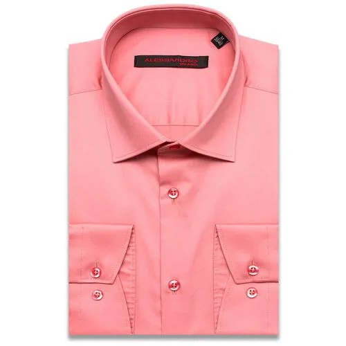 Рубашка Alessandro Milano Limited Edition 2075-56 цвет коралловый размер 50 RU / L (41-42 cm.)