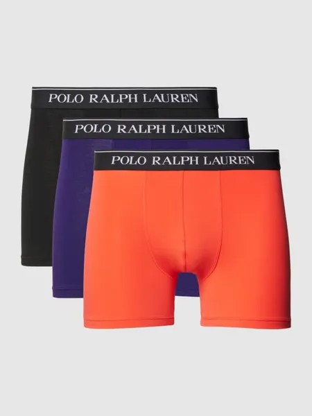 Трусы с эластичным поясом с логотипом, в упаковке 3 шт Polo Ralph Lauren Underwear, оранжевый