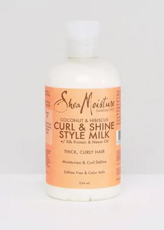 Молочко для укладки волос с экстрактами кокоса и гибискуса Shea Moisture Curl & Shine-Бесцветный