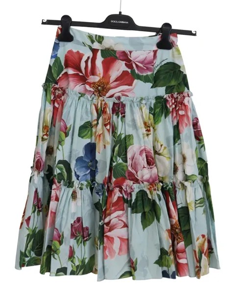 Dolce - Gabbana Детская юбка макси с цветочным принтом, многоуровневая сборка. Тег 10 лет $450