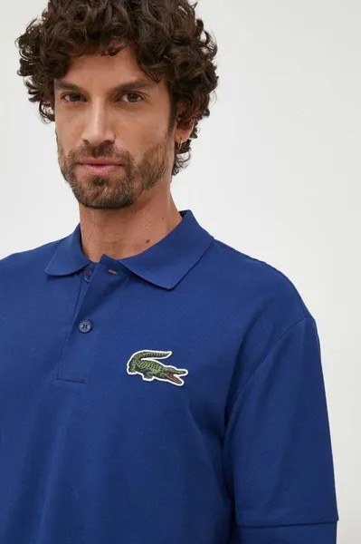 Хлопковое поло Lacoste, синий