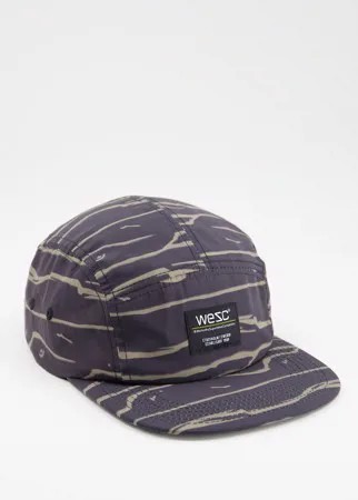 5-панельная кепка с абстрактным волнистым принтом WESC Camper-Черный
