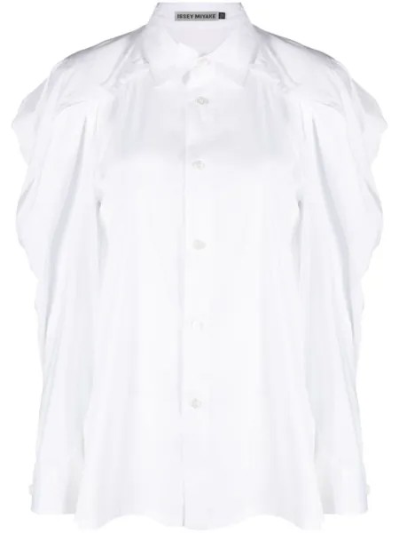 Issey Miyake рубашка с длинными рукавами, белый