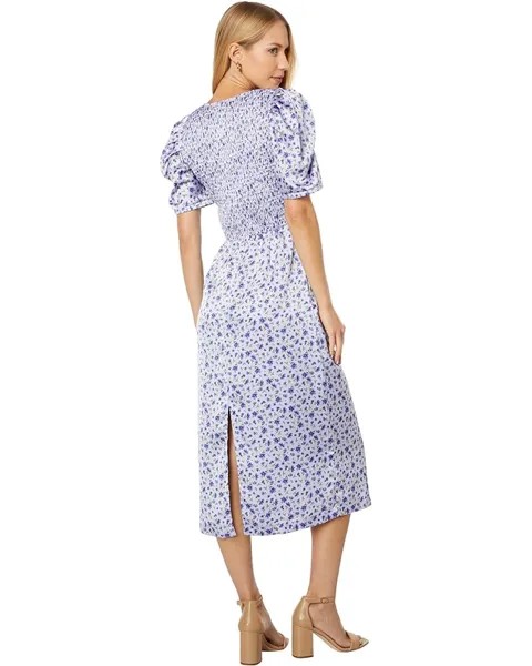 Платье Lost + Wander Violetta Short Sleeve Midi Dress, цвет Purple Floral