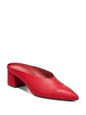 ВИНС. Женские кожаные шлепанцы Red Ralston с острым носком на блочном каблуке 8 M