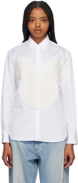 Рубашка Comme des Garcons Белая рубашка с Микки Маусом Comme des Garçons