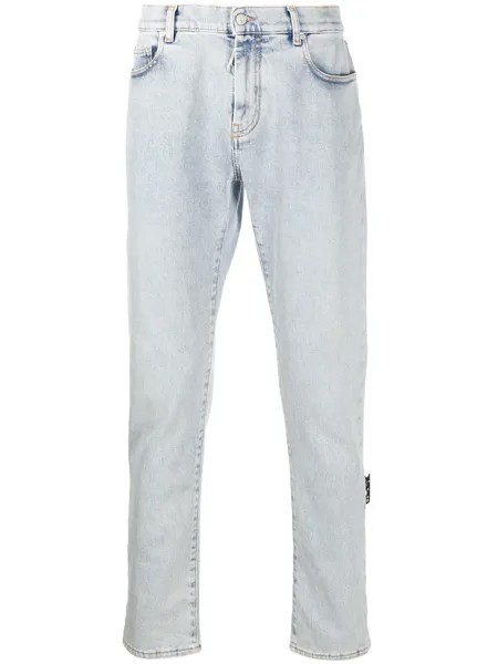 Off-White джинсы скинни с принтом