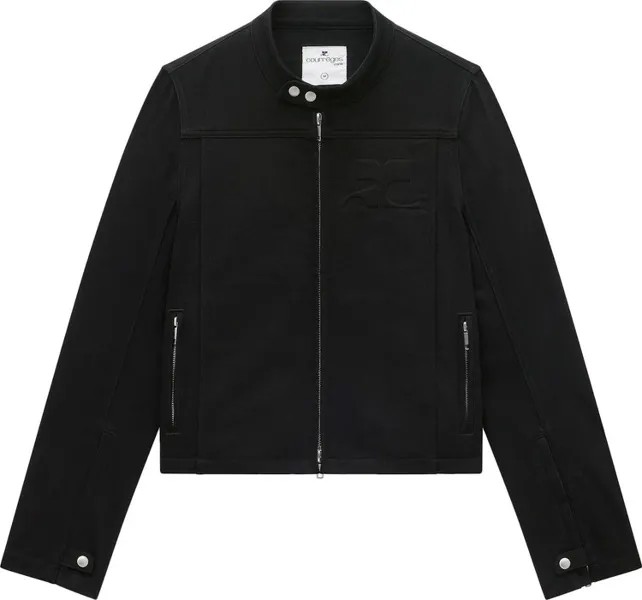 Куртка Courrèges Iconic Denim Biker 'Black', черный