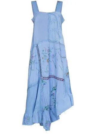 By Walid Maggy patchwork midi dress