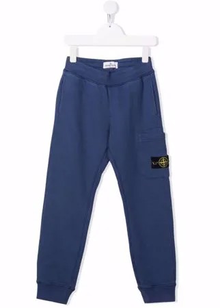 Stone Island Junior спортивные брюки с логотипом