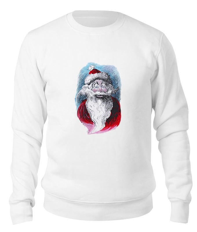 Свитшот унисекс Printio Funny santa белый S