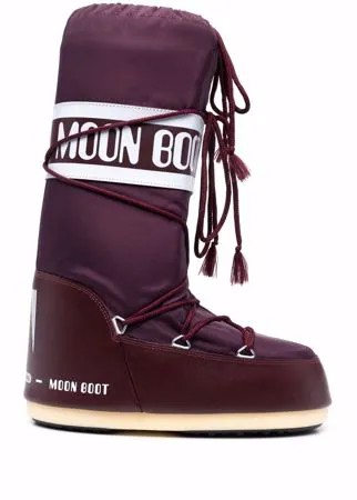 Moon Boot Kids дутые сапоги Icon Junior со шнуровкой