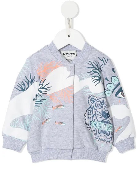 Kenzo Kids толстовка с вышивкой Tiger