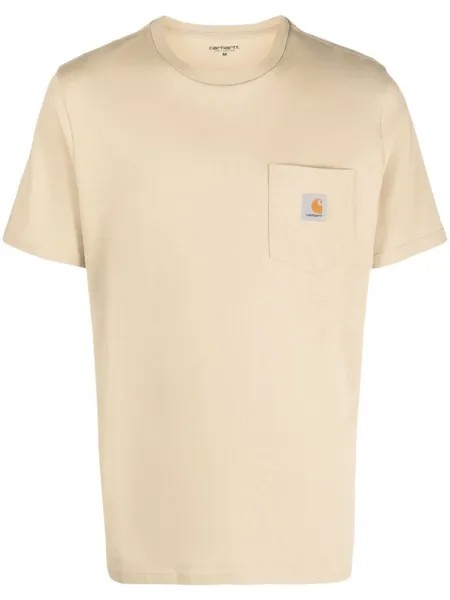 Футболка с нашивкой-логотипом Carhartt WIP, бежевый