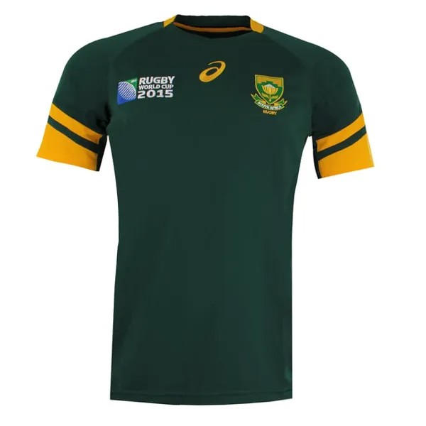 Южная Африка по регби sb Home Fan мужская зеленая футболка Asics, зеленый