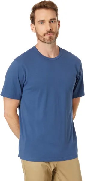 Футболка Vince Garment Dye Short Sleeve Crew, цвет Washed Twilight Blue