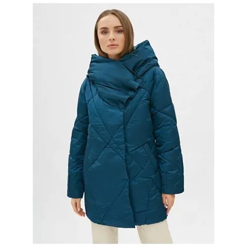 Куртка  CONSO WEAR зимняя, укороченная, силуэт прямой, ветрозащитная, размер 48, зеленый