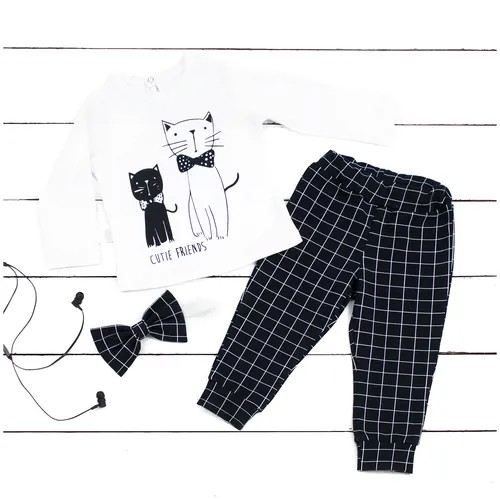 Комплект одежды АЛИСА, размер 86, черный, белый