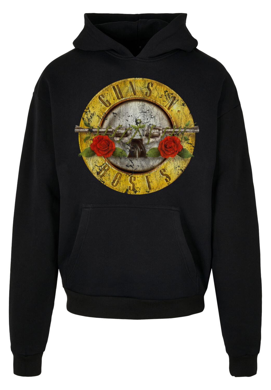 Пуловер F4NT4STIC Hoodie PLUS SIZE Guns 'n' Roses Vintage Classic Logo Black, черный