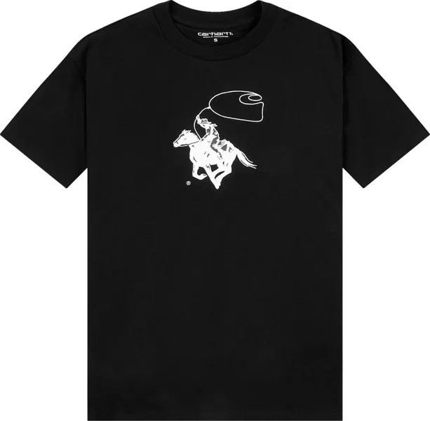 Футболка Carhartt WIP Lasso T-Shirt 'Black/White', черный