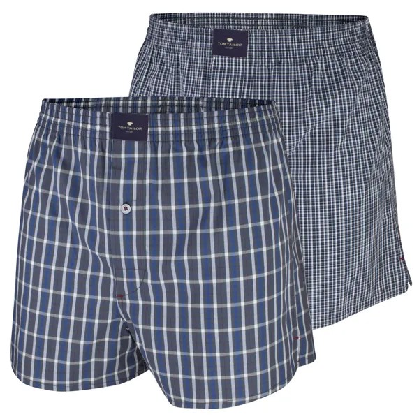 Боксеры Tom Tailor Webboxershorts 2 шт, цвет Grau / Blau / Kariert