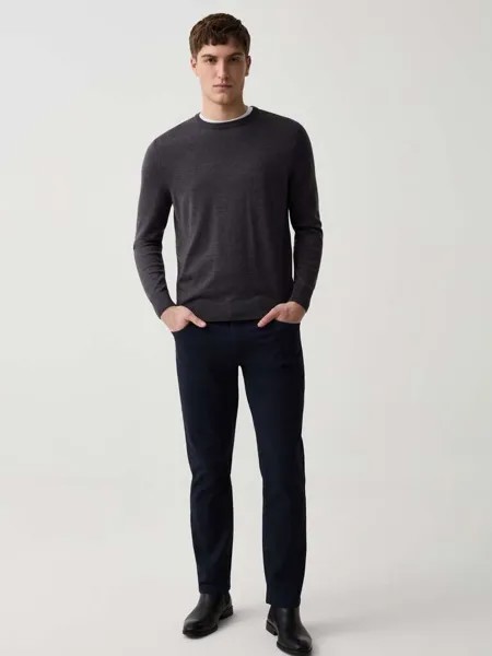 Брюки стандартного кроя с микрорисунком Ovs, цвет dark blue