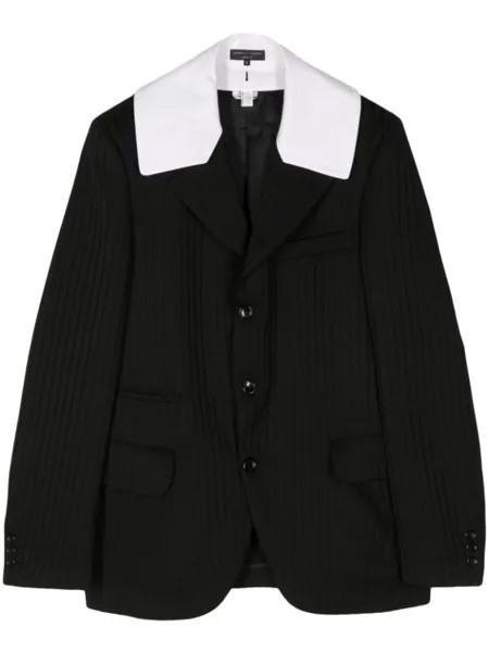 Плиссированный однобортный пиджак Comme Des Garçons, черный