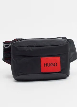 Черная сумка-кошелек на пояс с логотипом HUGO Kombinat-Черный цвет
