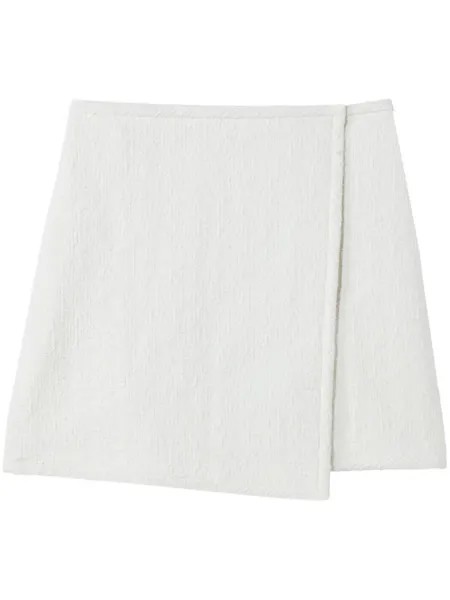 Proenza Schouler White Label твидовая юбка мини с запахом, белый