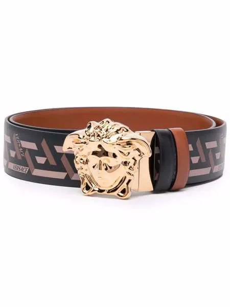 Versace ремень с декором Medusa Head и узором Greca