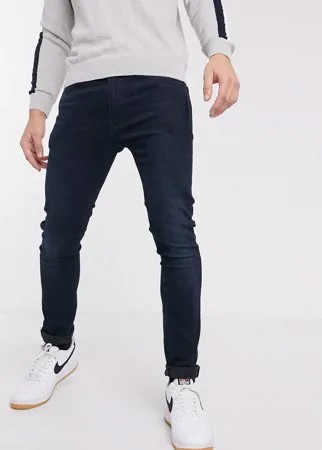 Темные выбеленные супероблегающие джинсы с заниженной талией Levi's 519 - rajah advance-Синий