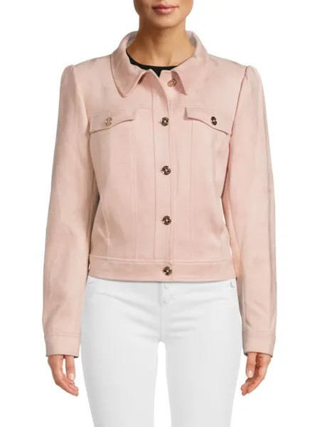 Однотонная куртка на пуговицах спереди Tommy Hilfiger, цвет Petal Pink