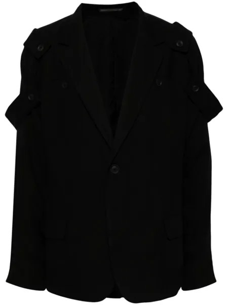Yohji Yamamoto однобортный пиджак, черный