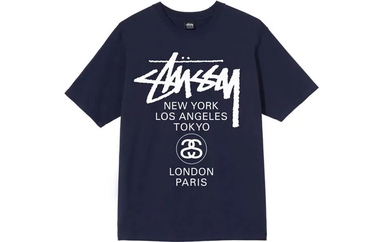 Футболка World Cruise Series унисекс Stussy, хаки
