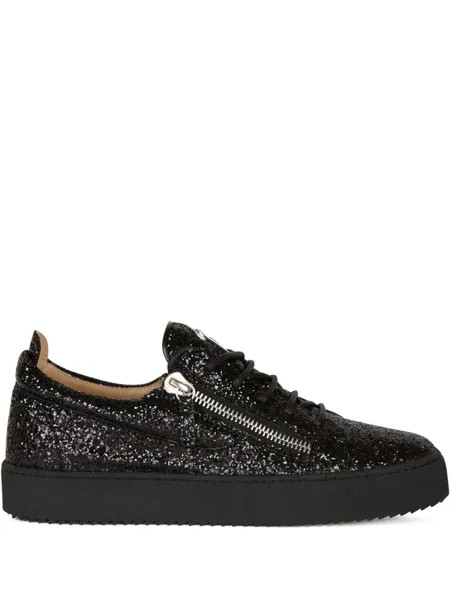 Giuseppe Zanotti кеды Frankie с блестками, черный
