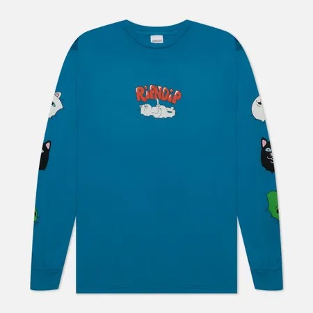 Мужской лонгслив RIPNDIP Heavens Waiting Room, цвет синий, размер S