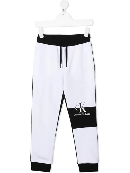 Calvin Klein Kids двухцветные спортивные брюки