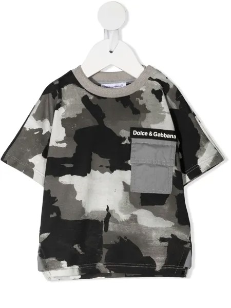 Dolce & Gabbana Kids футболка с камуфляжным принтом