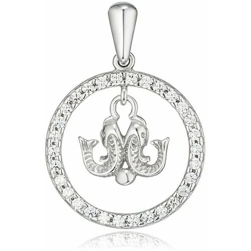 Подвеска Ювелир Карат, серебро, 925 проба, фианит