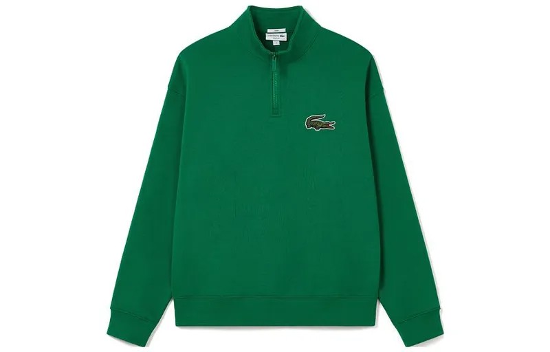 Толстовка унисекс темно-зеленая CNQ Lacoste, темно-зеленый