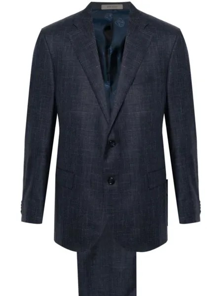 Однобортный костюм с лацканами Corneliani, синий