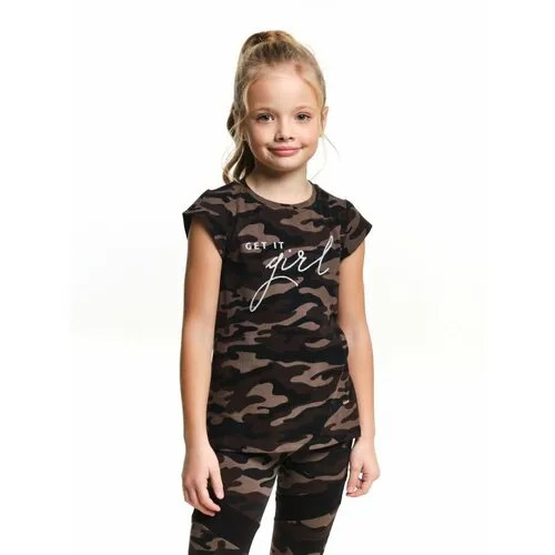 Футболка Mini Maxi, размер 110, хаки